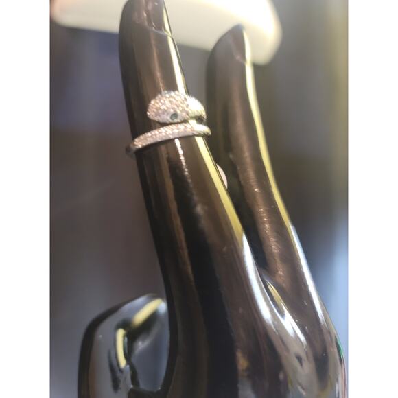 925 Sterling Silver Slithering Snake Ring - Picture 4 of 4